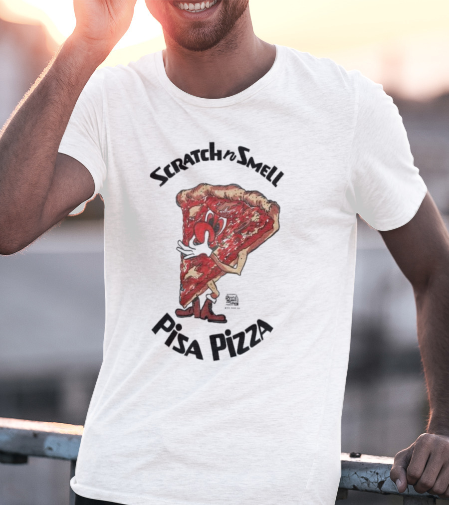Scratchn Smell Pisa Pizza Slice Fun T-Shirt