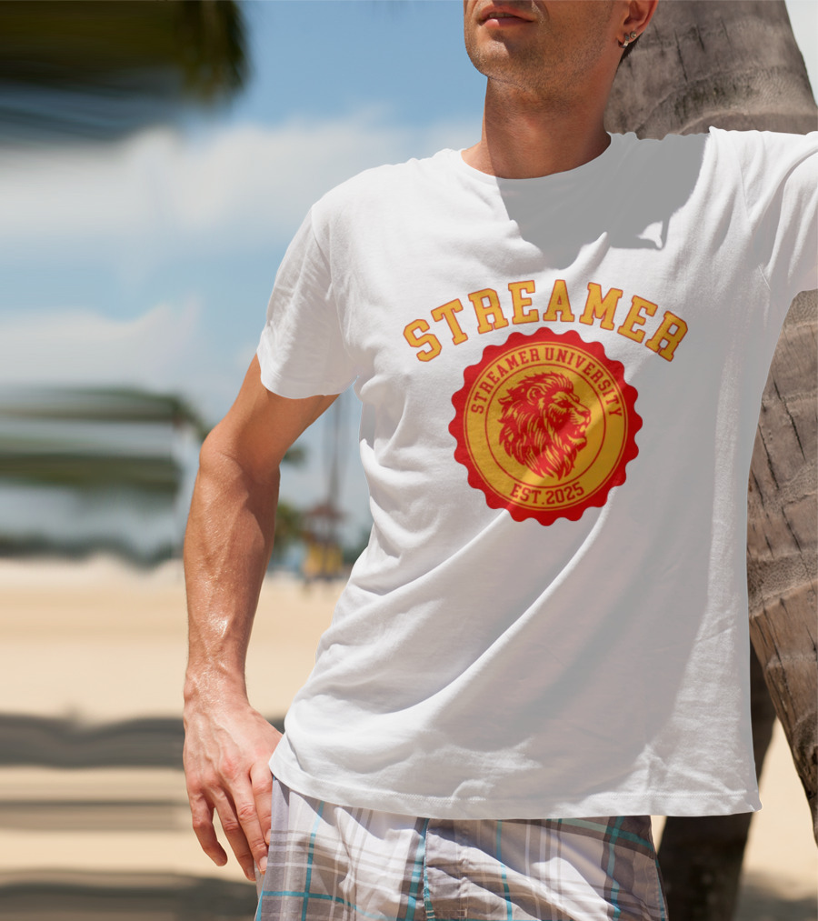 Streamer University Est 2025 Lion Emblem T-Shirt