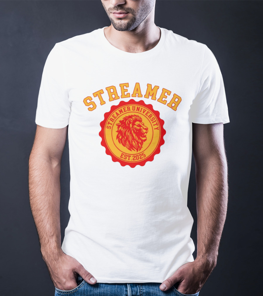 Streamer University Est 2025 Lion Emblem T-Shirt