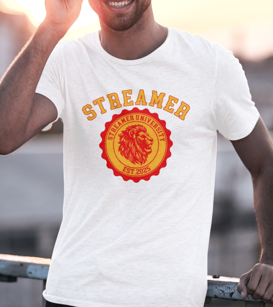Streamer University Est 2025 Lion Emblem T-Shirt