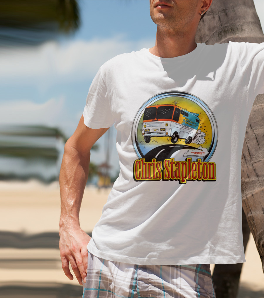 Chris Stapleton Youth Bus Flying Road Adventure T-Shirt