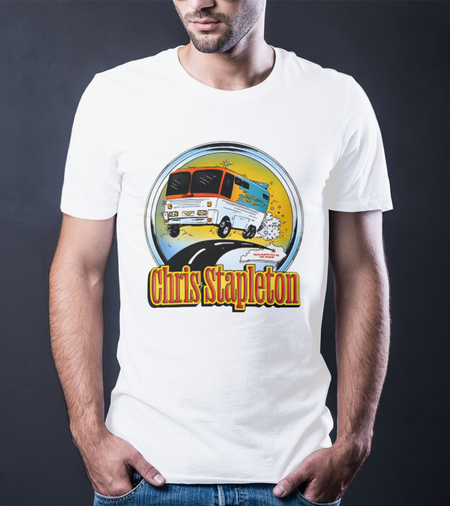 Chris Stapleton Youth Bus Flying Road Adventure T-Shirt