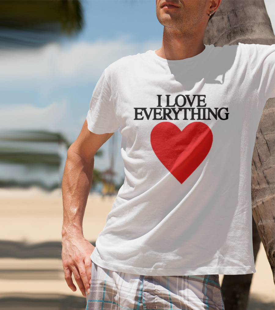 Mira Joyce I Love Everything Heart Red Graphic Style T-Shirt