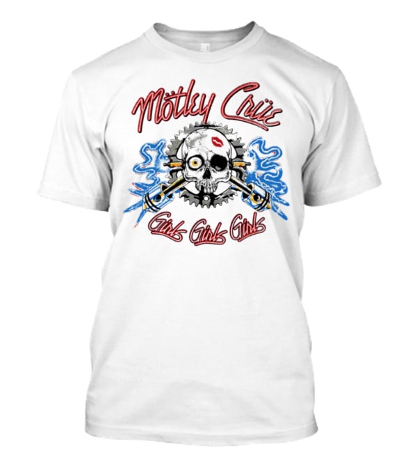 Mötley Crüe Vintage Spark Plug Girls Girls Girls T-Shirt
