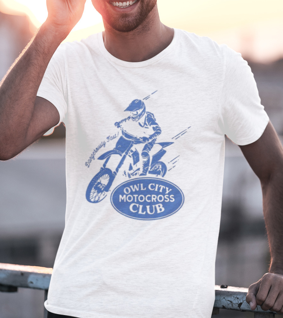 Owl City Motocross Club Dirt Bike Racer Adventure T-Shirt