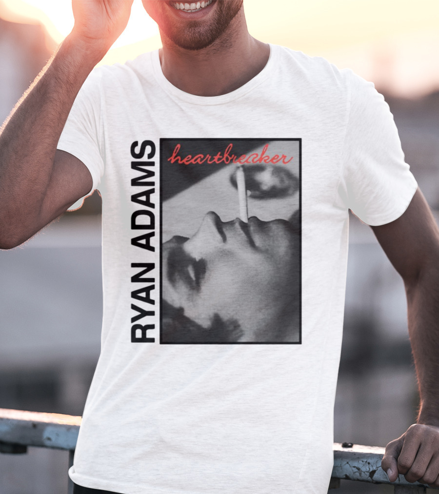 Ryan Adams Heartbreaker Anniversary Cigarette Portrait T-Shirt