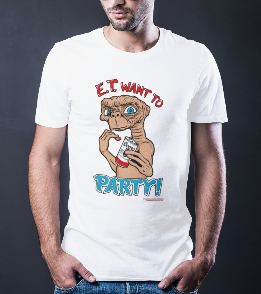 E.T. Want To Party Coors Can T-Shirt