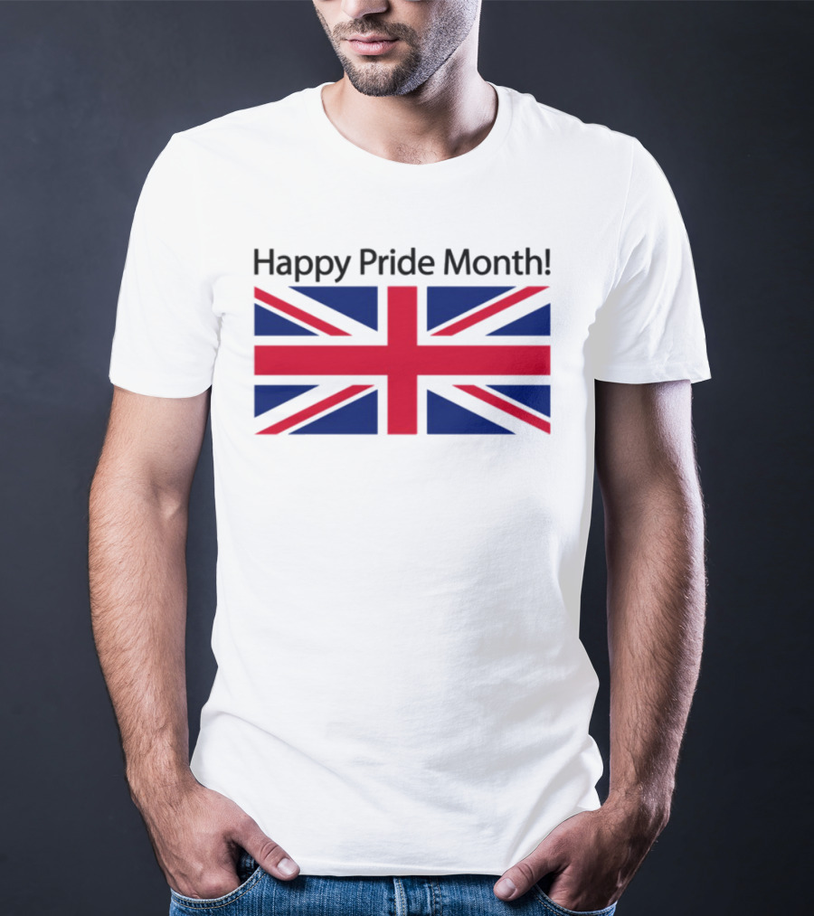 UK Flag Illegalshirts Happy Pride Month American Flag T-Shirt