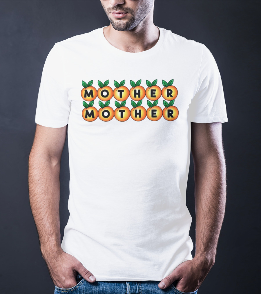 Mother Mother Peach Design Pattern T-Shirt