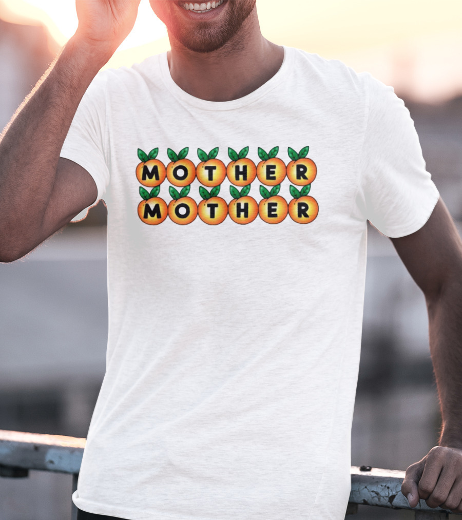 Mother Mother Peach Design Pattern T-Shirt