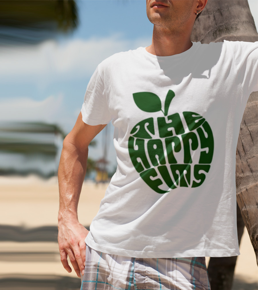 The Happy Fits Green Apple Text Art T-Shirt