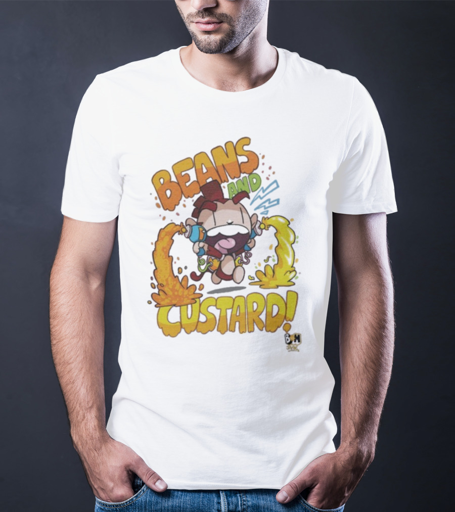 Beans And Custard Monkey Splash Comic Style Adventure T-Shirt