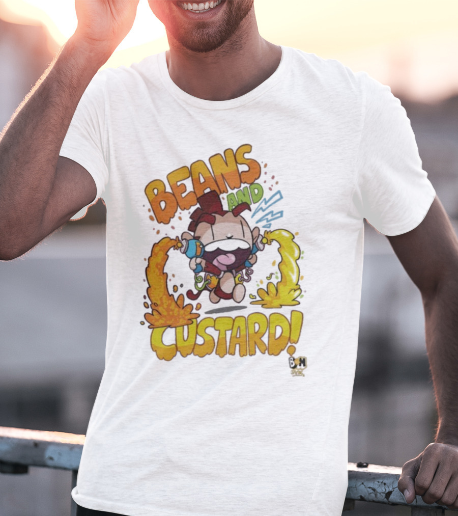 Beans And Custard Monkey Splash Comic Style Adventure T-Shirt