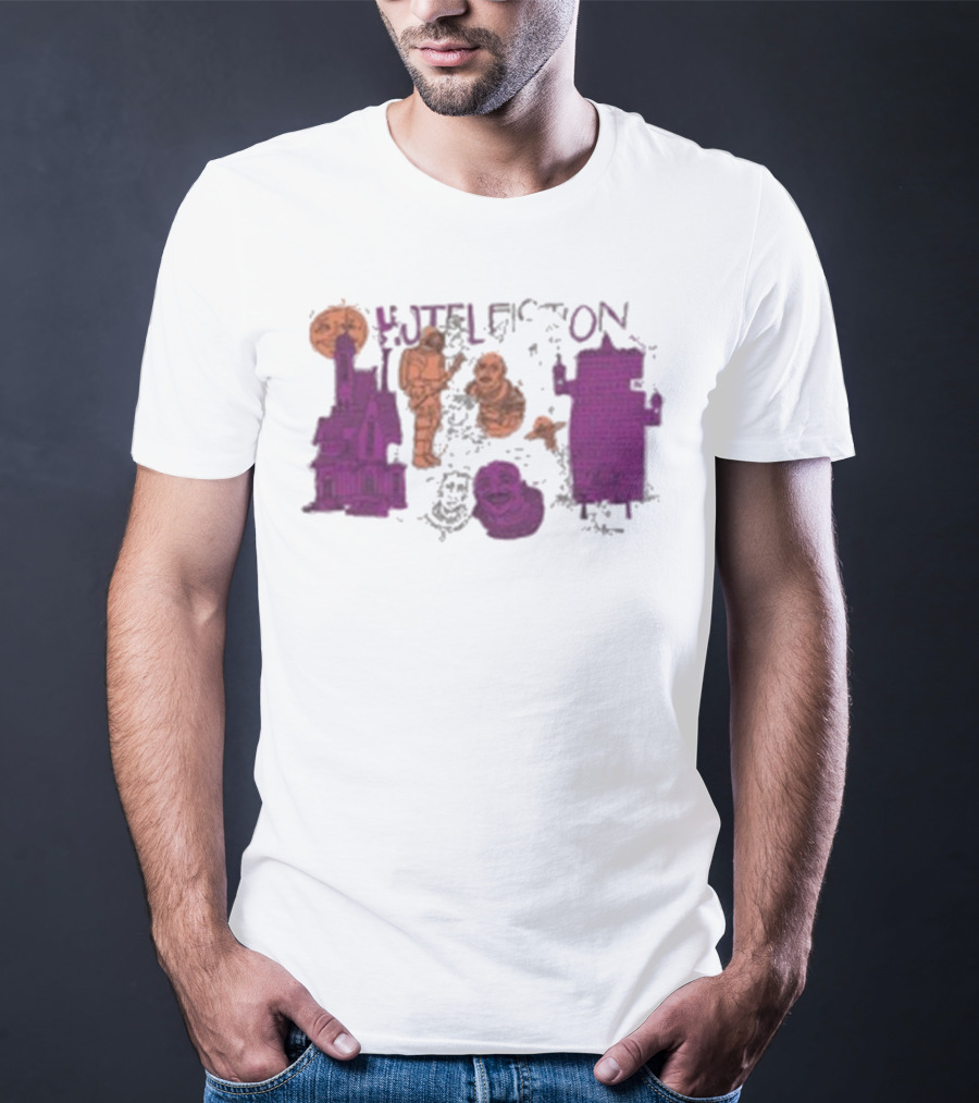 Hotel Fiction Astronaut Space Adventure Moon And Rocket Scene T-Shirt