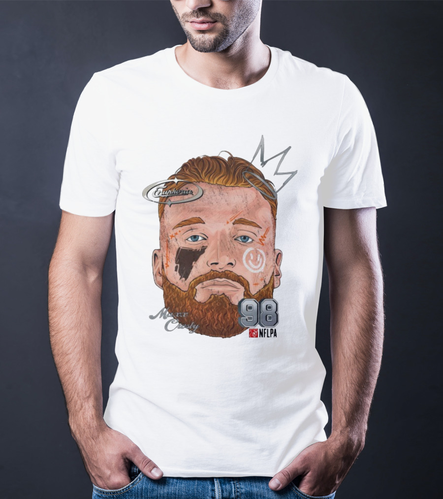 Euphoria Maxx Crosby 98 NFL Fat Head Illustration T-Shirt