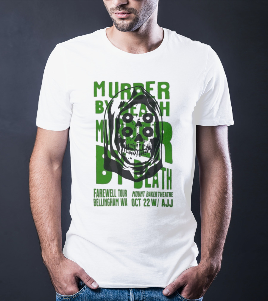 Murder By Death Farewell Tour Bellingham WA Oct 22 With AJJ 20th Anniversary T-Shirt