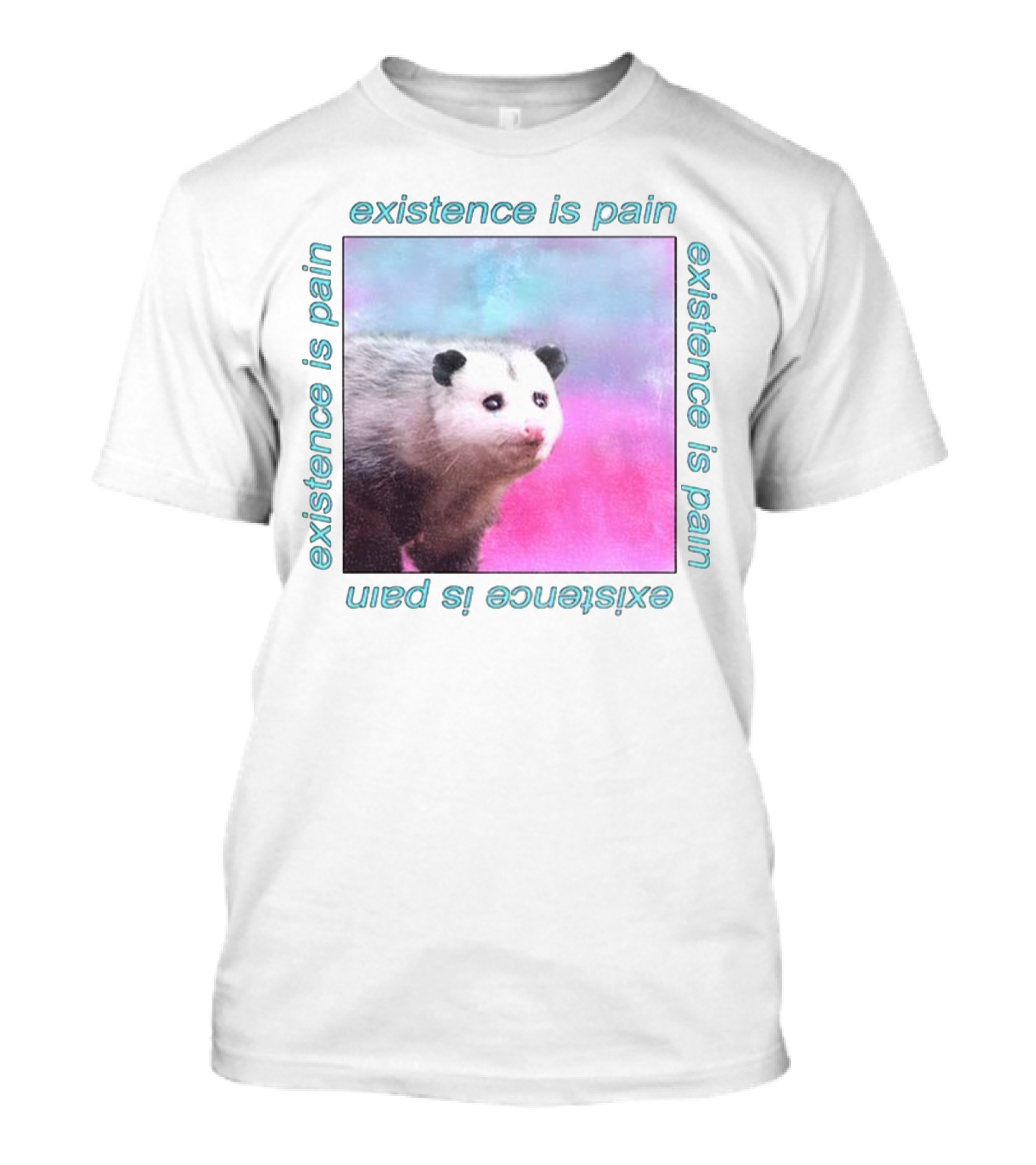 Existence Is Pain Possum Vintage Retro Theme T-Shirt