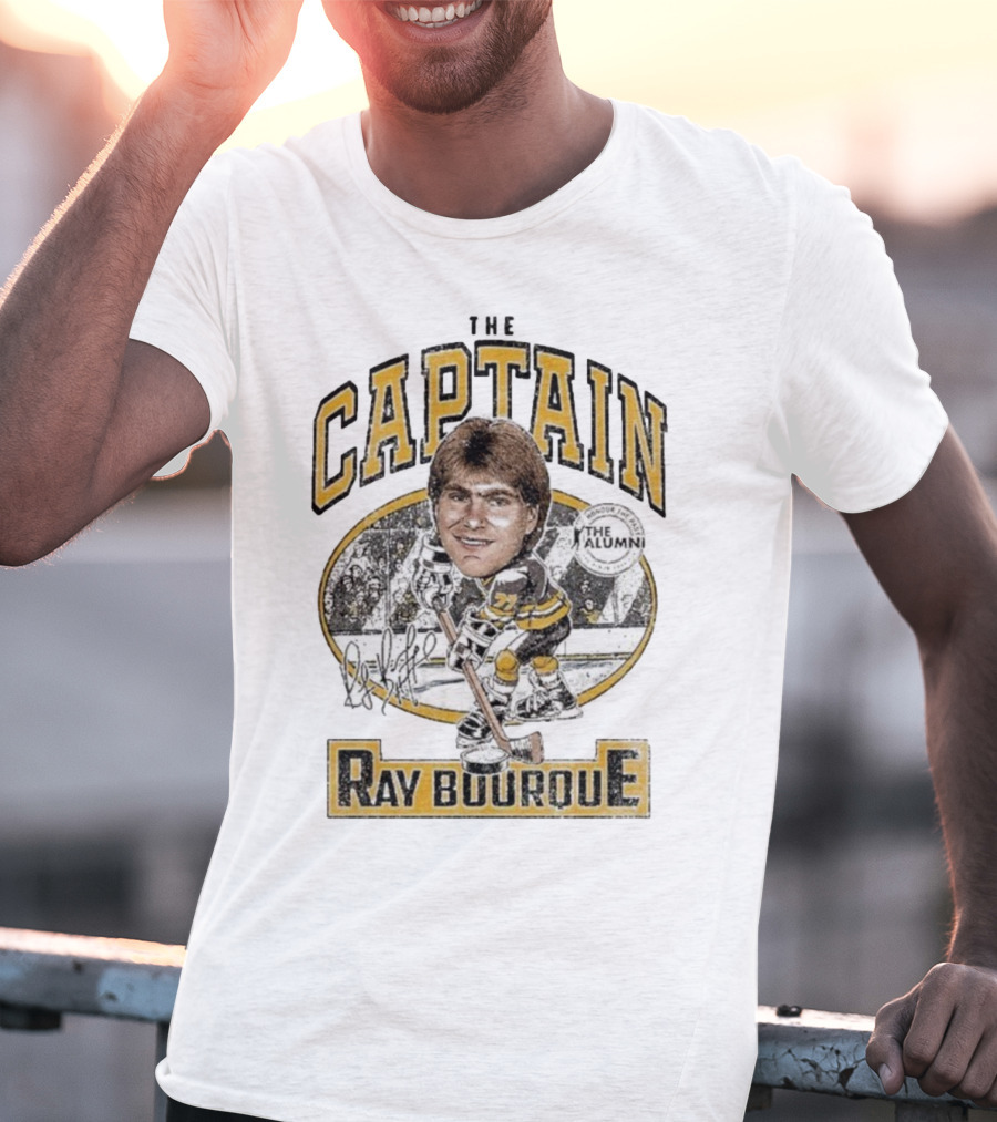 The Captain Ray Bourque NHL Alumni Association Spittin Chiclets Collaboration T-Shirt