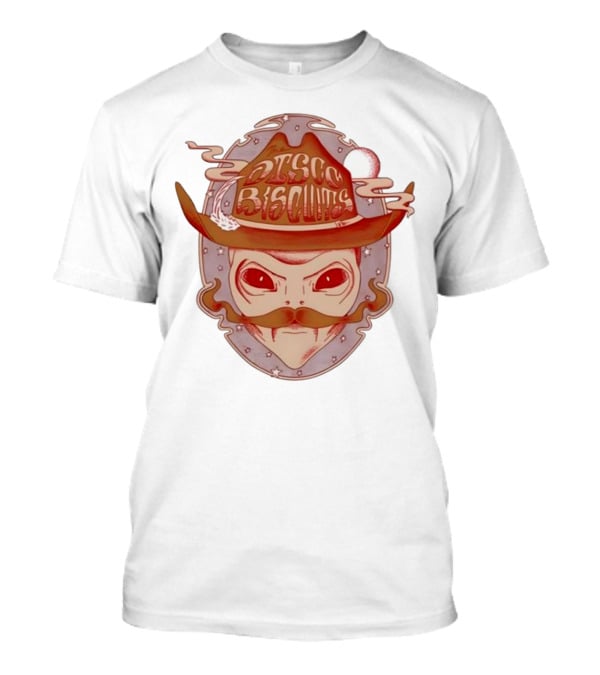 Disco Biscuits Alien Cowboy With Hat And Mustache T-Shirt