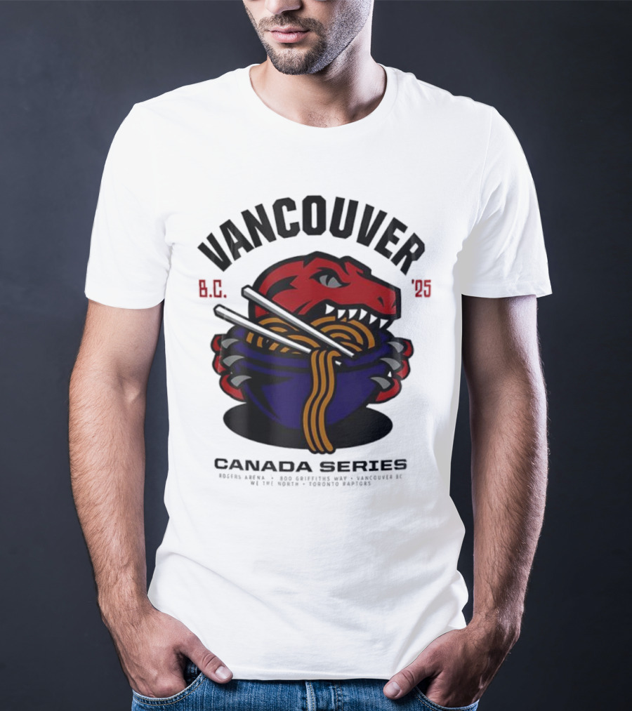 Vancouver BC 2025 Toronto Raptors Noodles Series T-Shirt