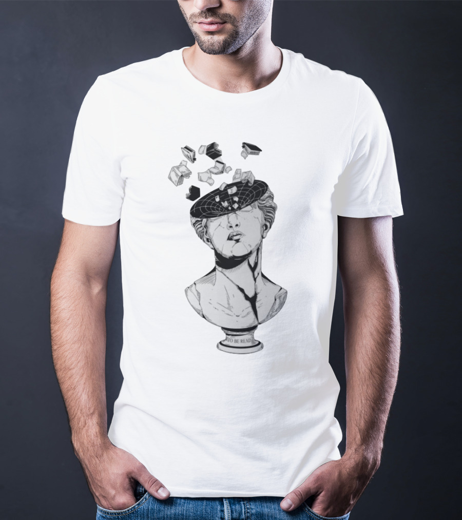 Daniel Greene To Be Read Exploding Head Sculpture With Floating Books T-Shirt