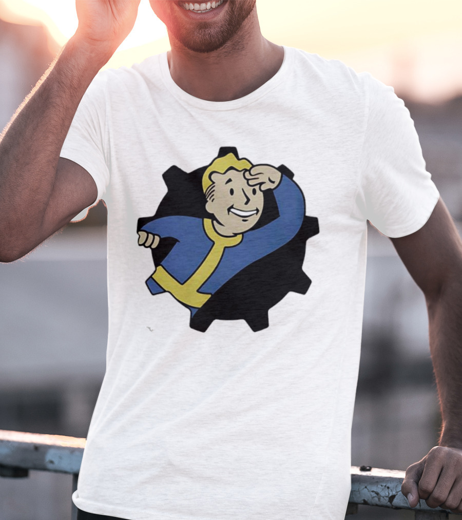 Fallout Vault Boy Lookout Iconic Pose T-Shirt