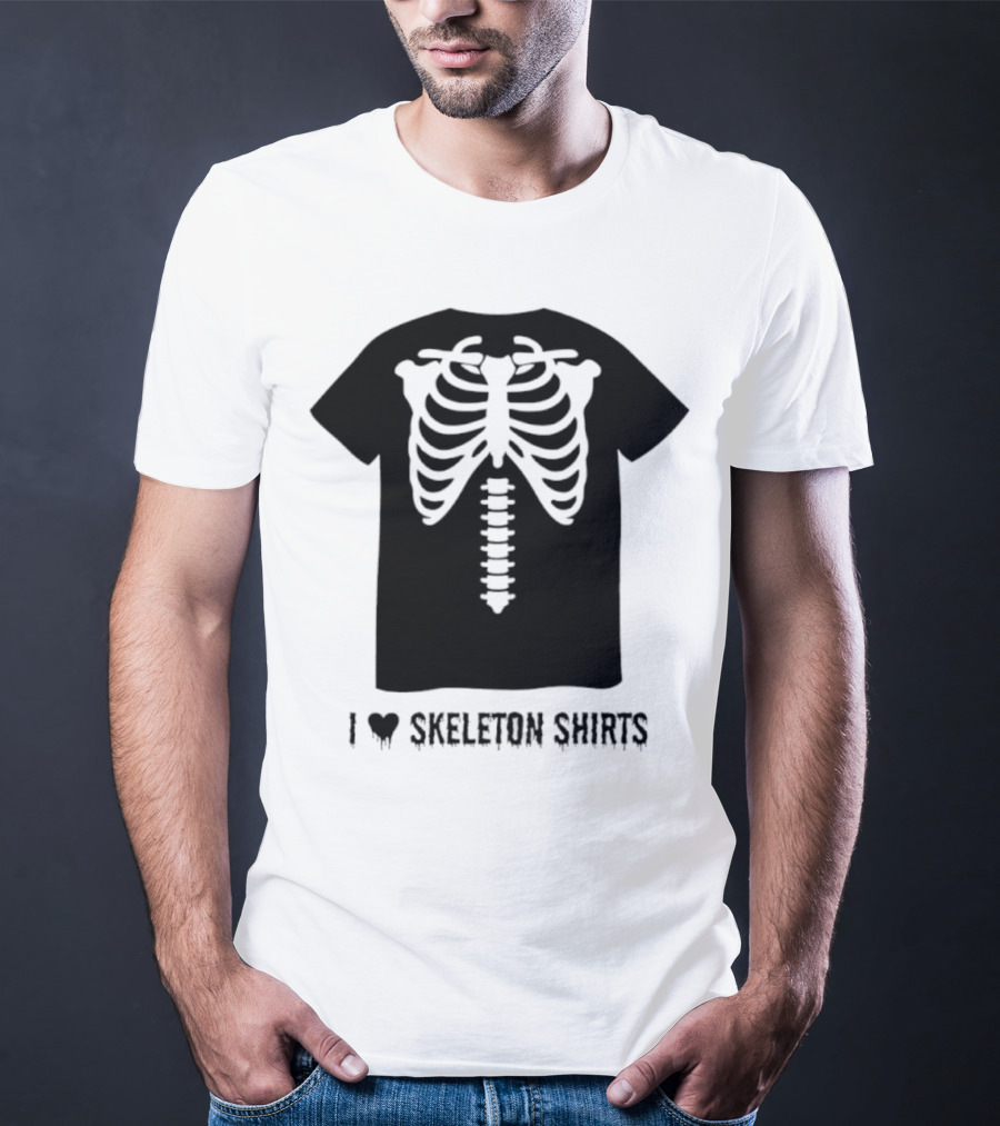 I Love Skeletons Heart Original Skeleton T-Shirt