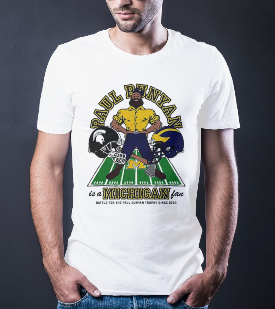 Paul Bunyan Michigan Wolverines M Helmet Since 1952 T-Shirt