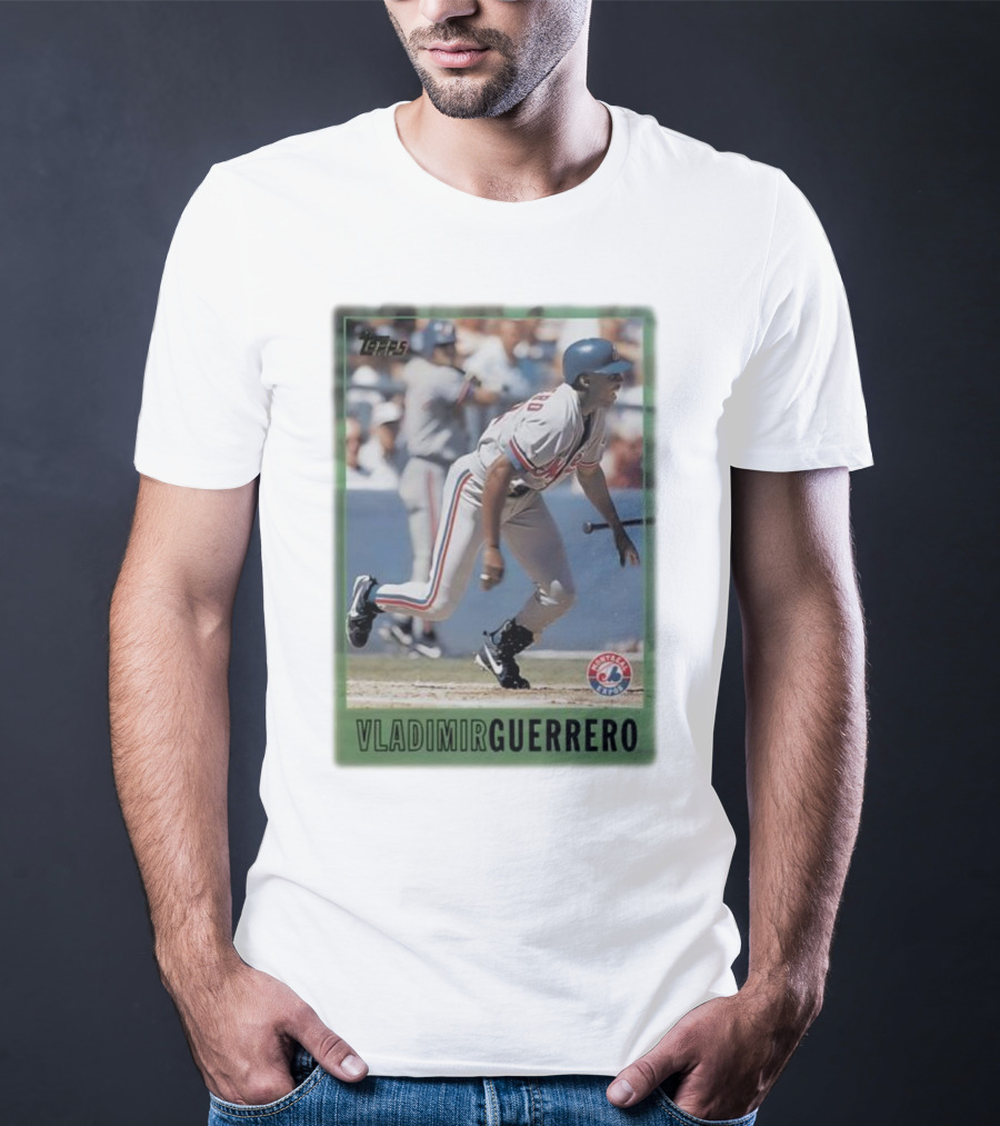 Montreal Expos Vladimir Guerrero MLB Topps Baseball Card T-Shirt