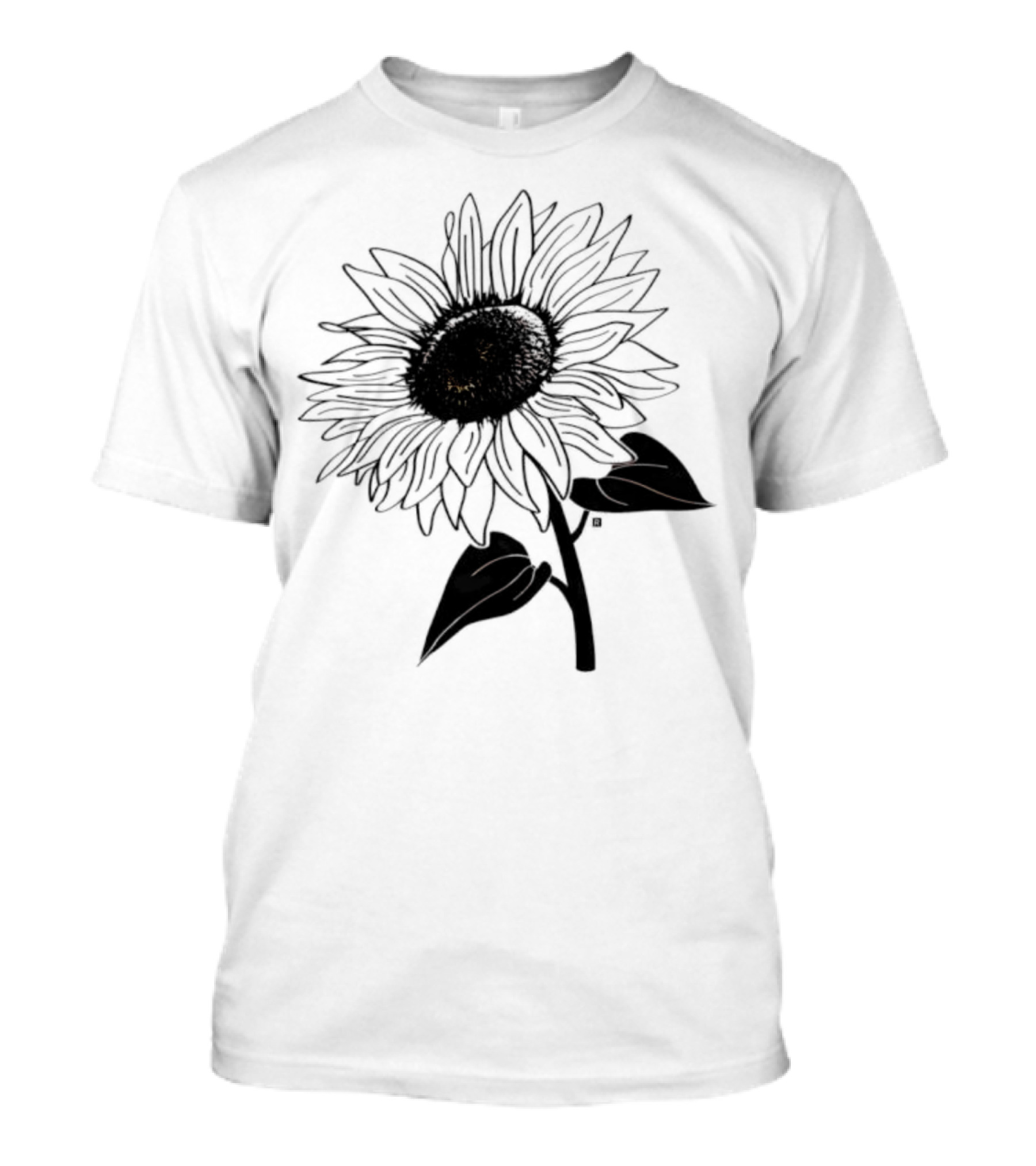 Sunflower Beautiful Botanical Art T-Shirt