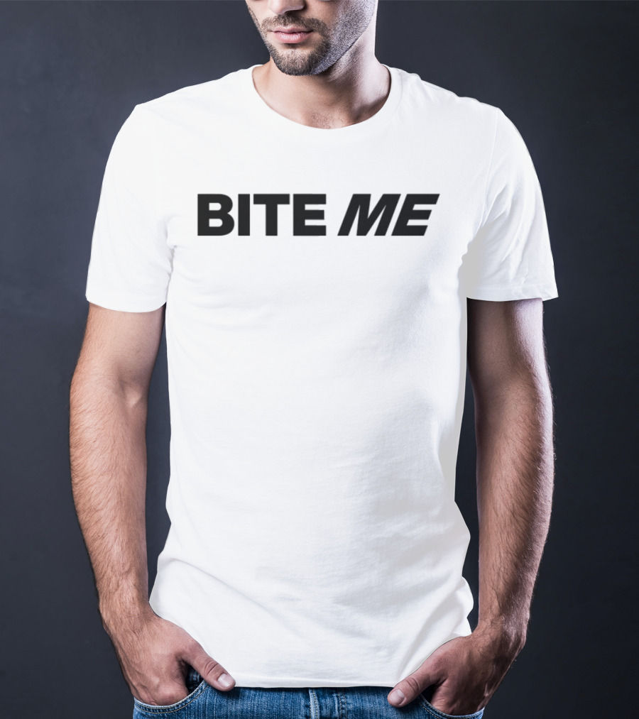 Bite Me Vampire Fangs Halloween Graphic T-Shirt