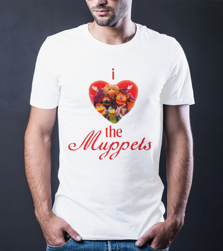 I Love The Muppets Characters Heart Group Image T-Shirt