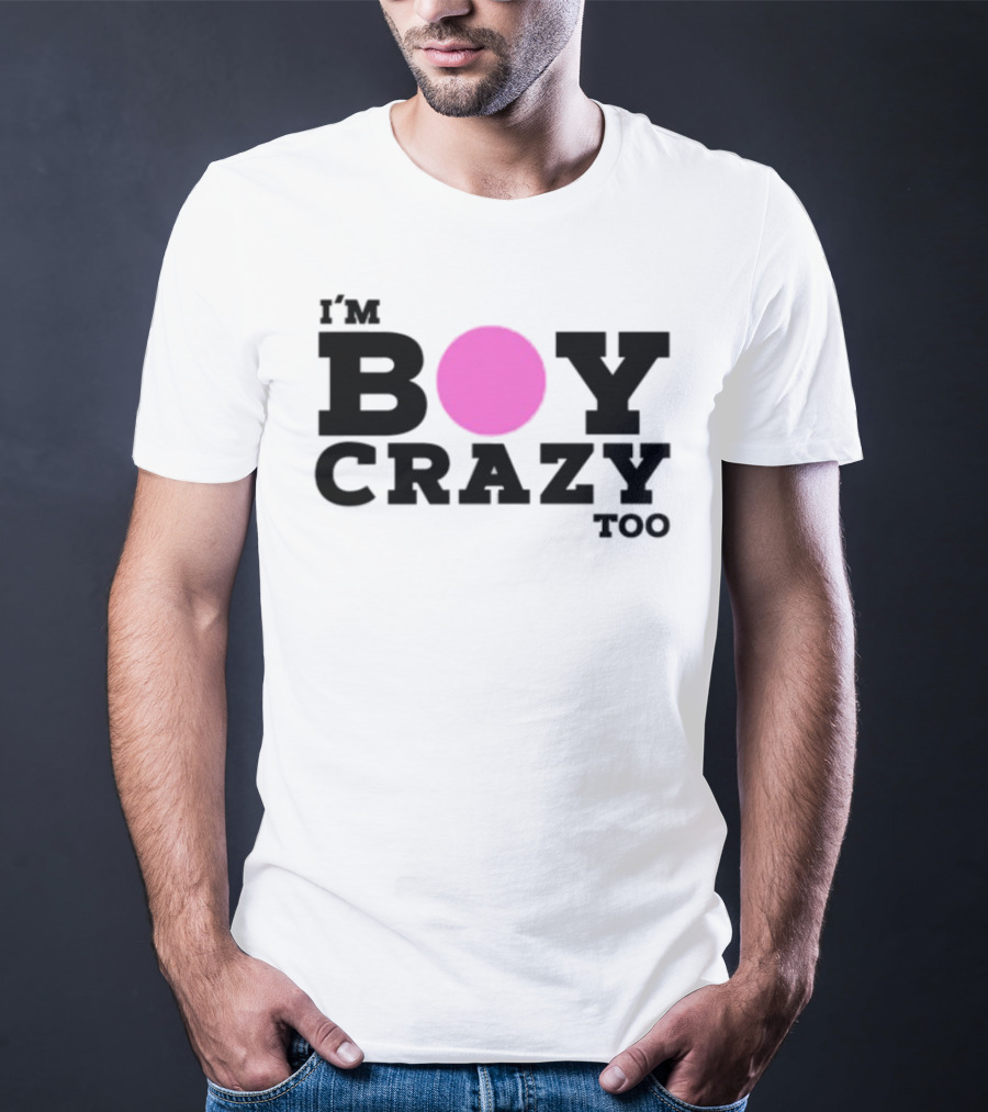 Kesha I'm Boy Crazy Too Pink Circle T-Shirt
