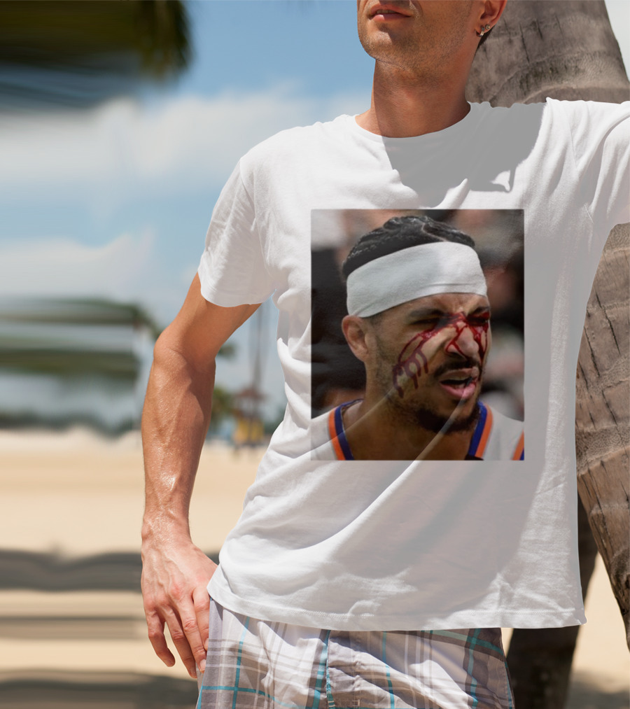 Limited Edition Josh Hart New York Knicks Elbowed Face Moment T-Shirt