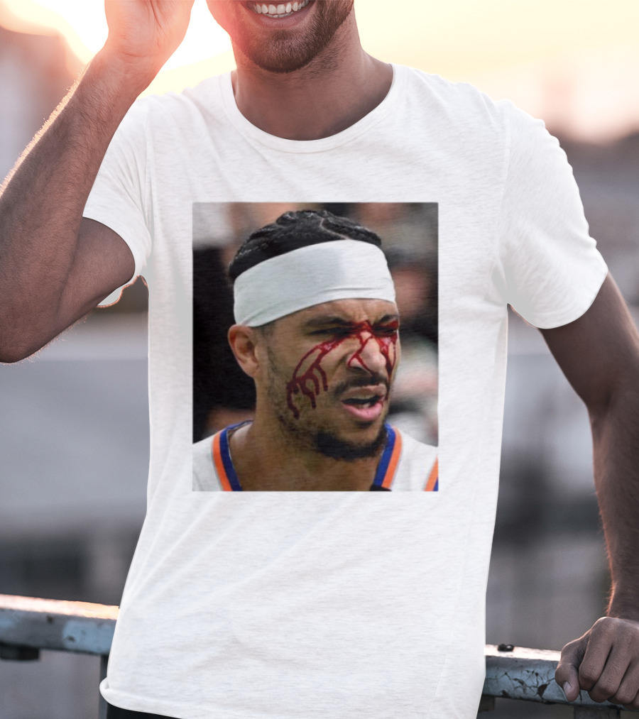 Limited Edition Josh Hart New York Knicks Elbowed Face Moment T-Shirt