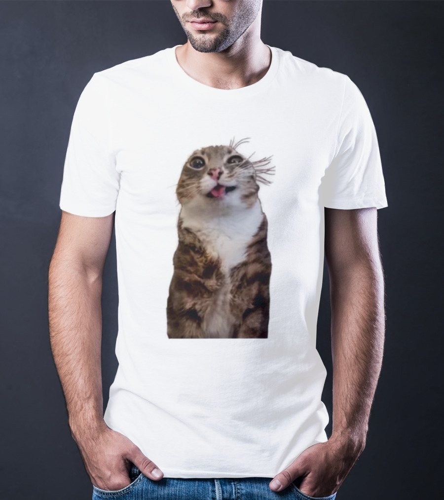 Rigby Cat Funny Feline Expression With Tongue Out T-Shirt