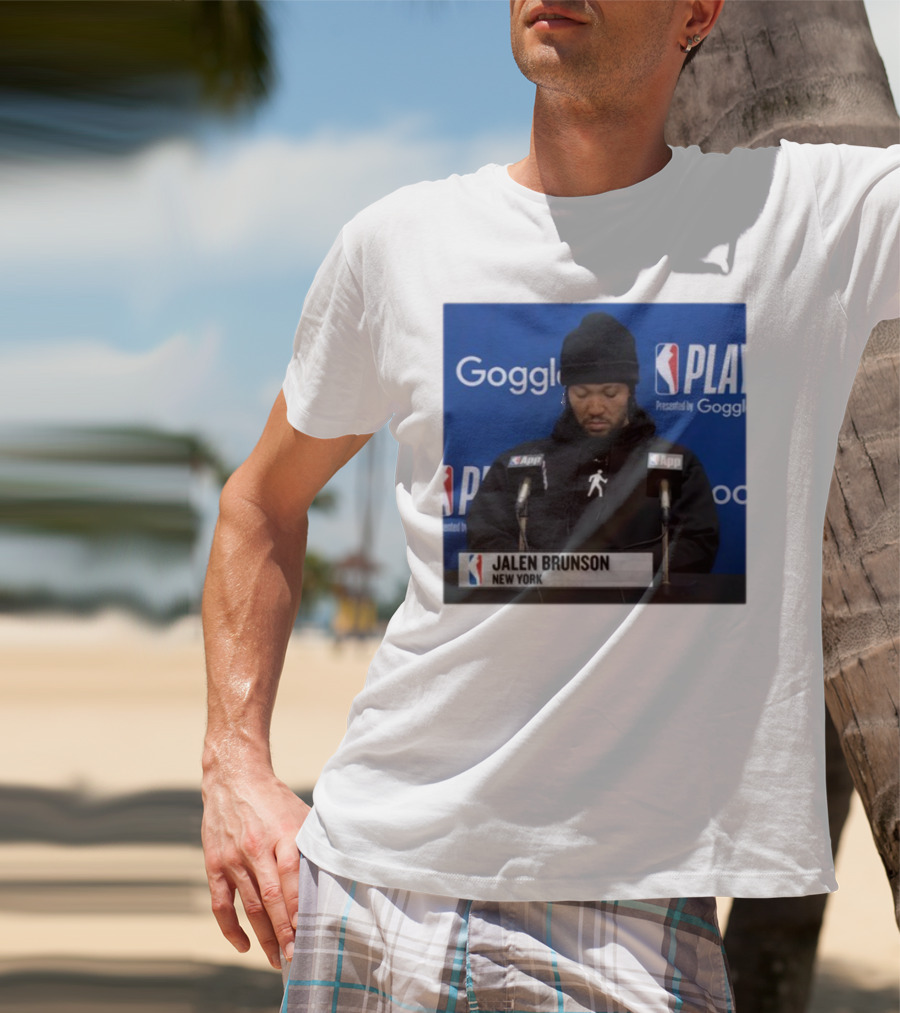Jalen Brunson New York Press Conference NBA Playoffs Presented By Google T-Shirt