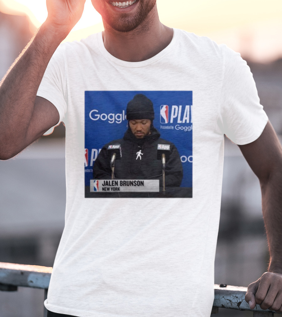 Jalen Brunson New York Press Conference NBA Playoffs Presented By Google T-Shirt