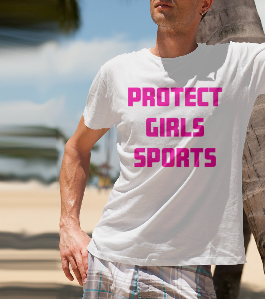 Protect Girls Sports Bold Pink Advocacy Design T-Shirt