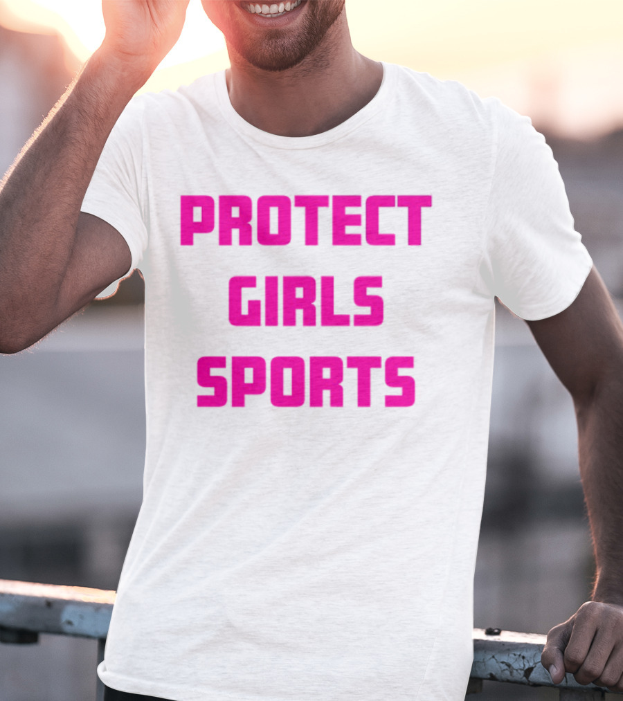 Protect Girls Sports Bold Pink Advocacy Design T-Shirt