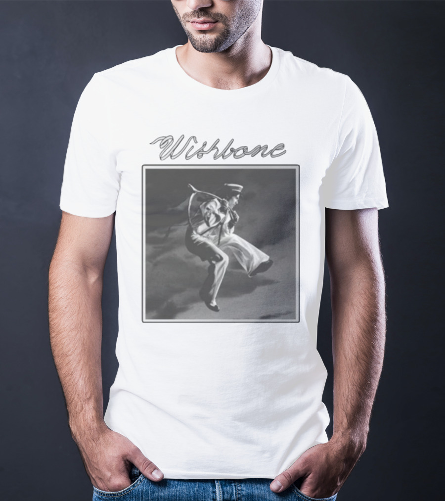 Wishbone Sailor Jumping Album Cover Black And White T-Shirt