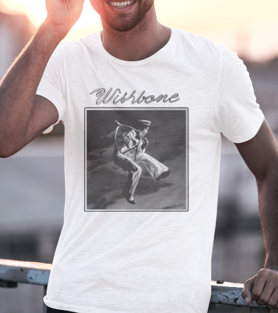 Wishbone Sailor Jumping Album Cover Black And White T-Shirt