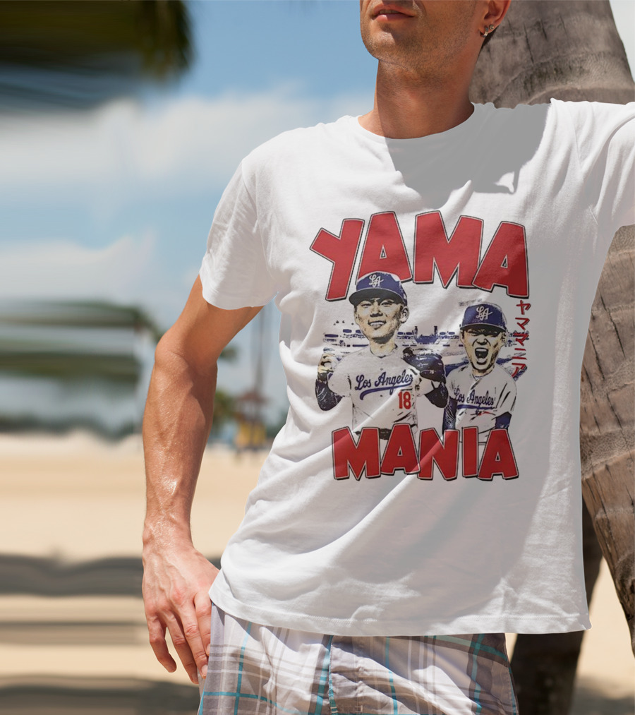 Yama Mania Los Angeles Dodgers Baseball Player 18 T-Shirt