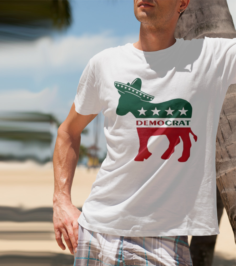Democrat Donkey Sombrero Stars Cinco De Mayo Celebration T-Shirt