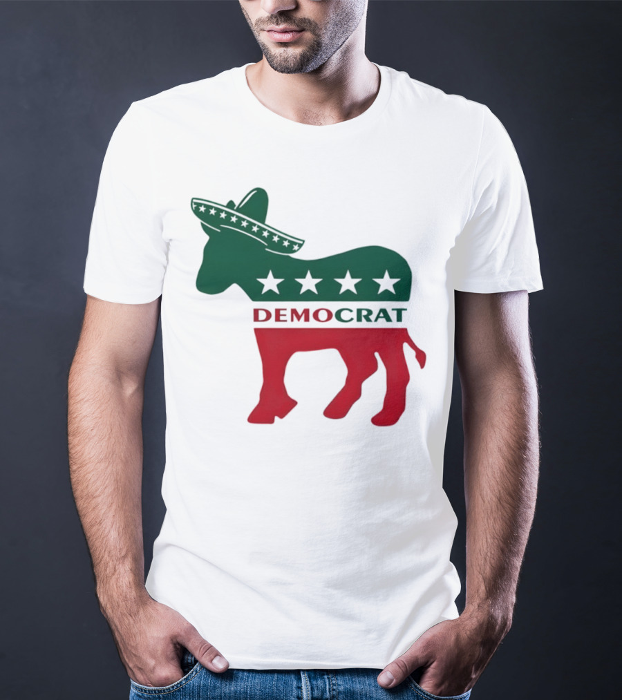 Democrat Donkey Sombrero Stars Cinco De Mayo Celebration T-Shirt