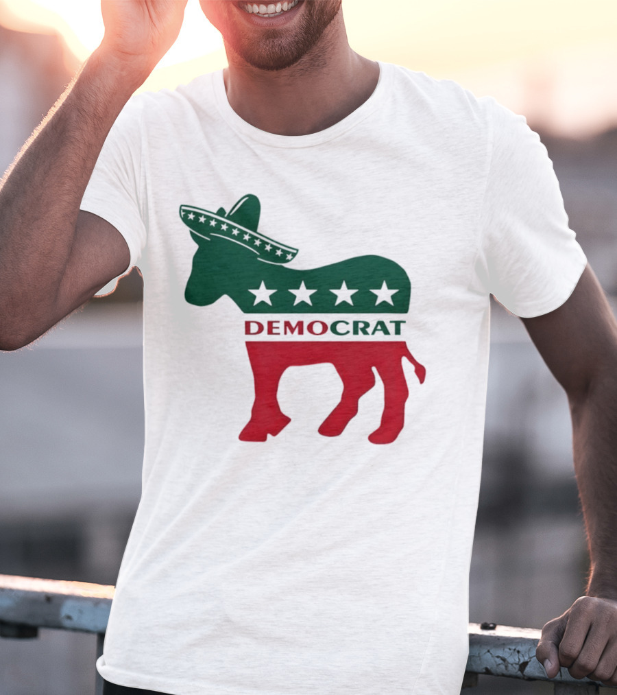 Democrat Donkey Sombrero Stars Cinco De Mayo Celebration T-Shirt