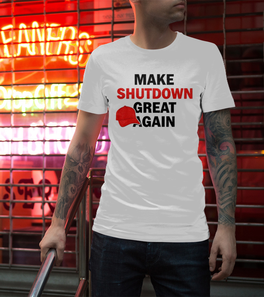 MAGA Make Shutdown Great Again Red Hat T-Shirt