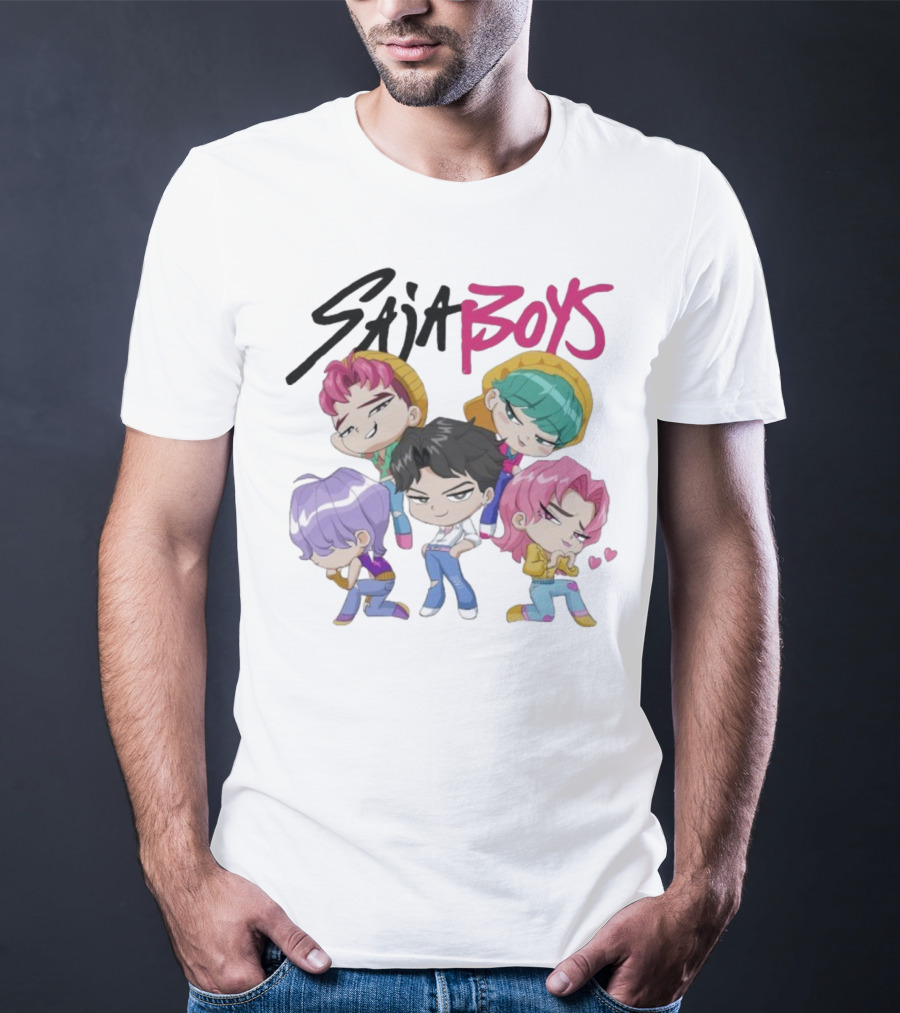 KPop Saja Boys Chibi Demon Hunters Characters T-Shirt