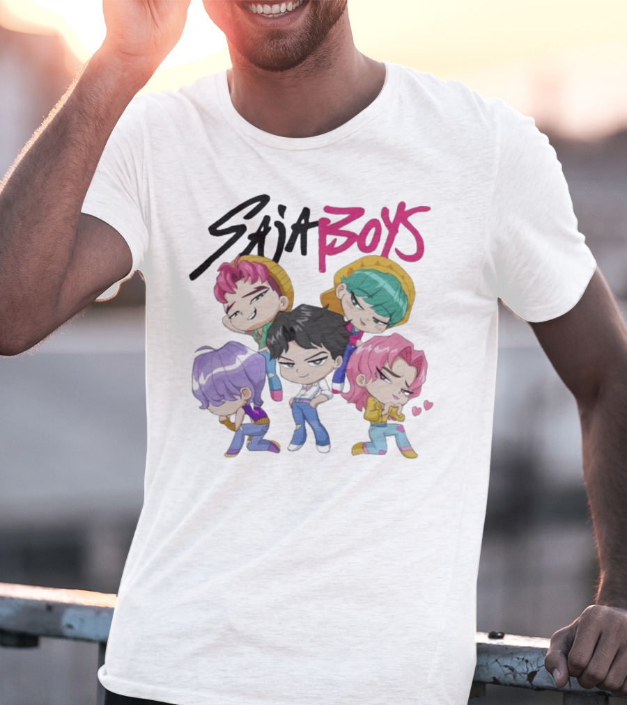 KPop Saja Boys Chibi Demon Hunters Characters T-Shirt