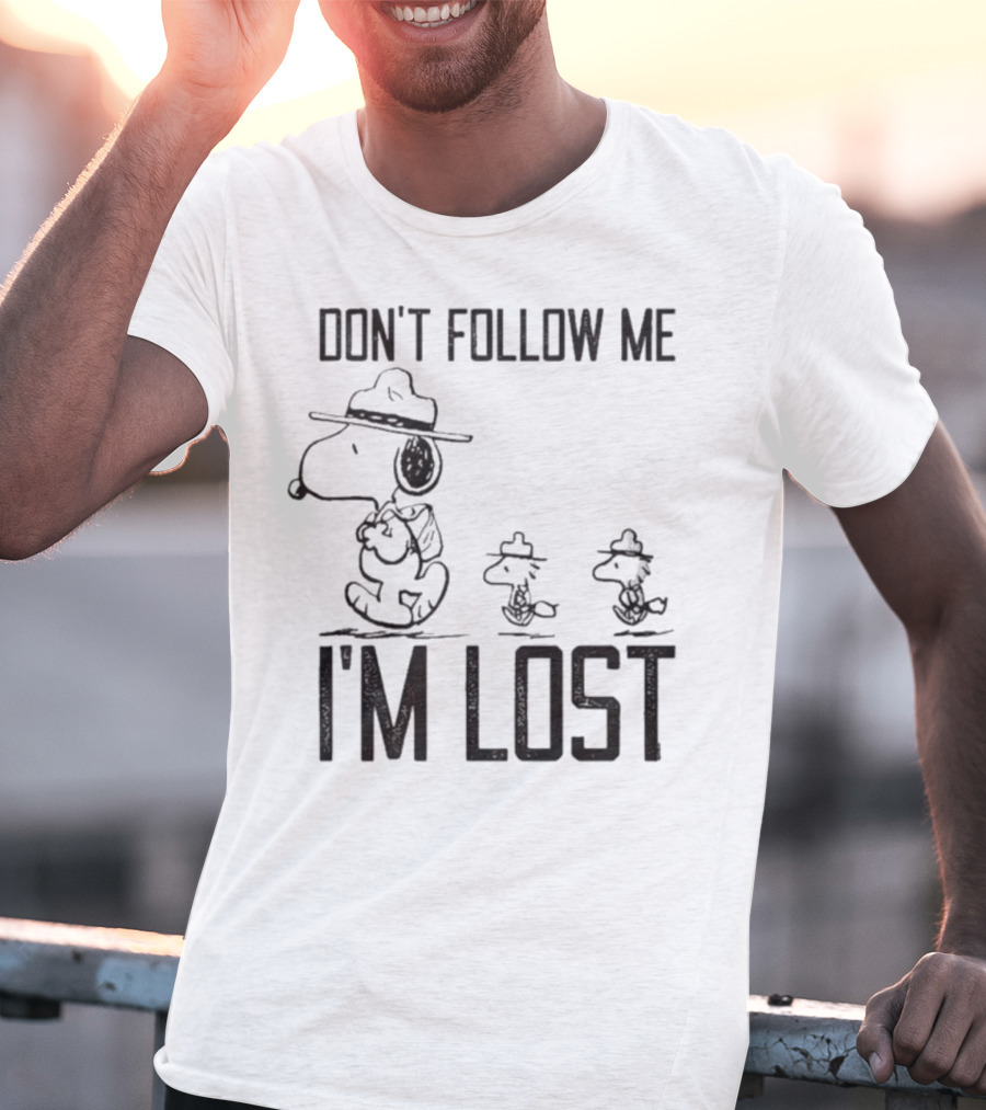 Snoopy Woodstock Peanuts Don’t Follow Me I’m Lost T-Shirt